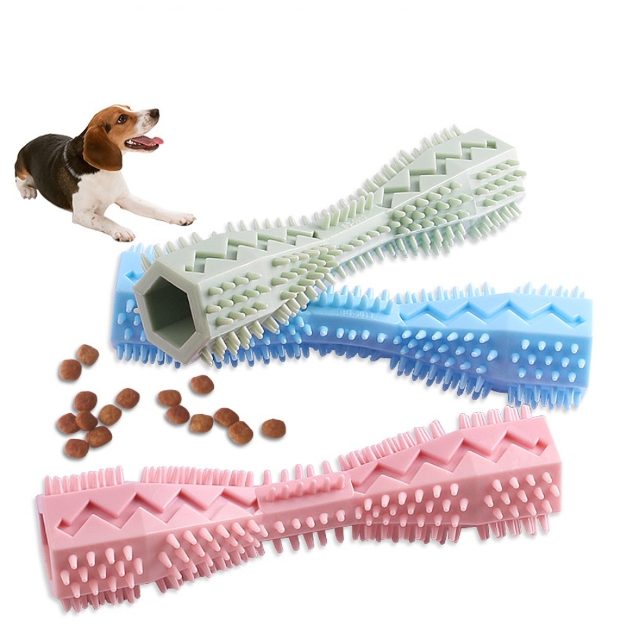 Indestructible Dog Chew Toy - สัตว์เลี้ยงการงอกของฟันของเล่นสุนัขเคี้ยวติดกัดสัตว์เลี้ยงสนุกรั่วอาหารของเล่นการงอกของฟันแท่งทําความสะอาด