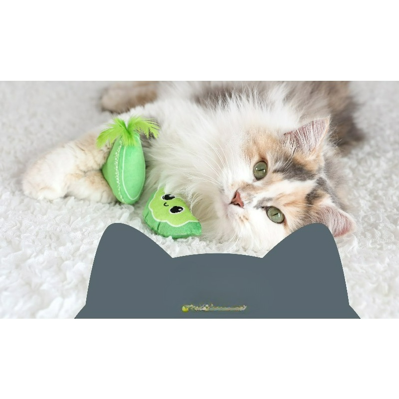 Catnip Interactive Plush Mouse - ของเล่นแมวแบบมีเสียงและสัมผัสได้ รูปหนูนักล่า พร้อมแคทนิป สีเทา บรรจุ 1