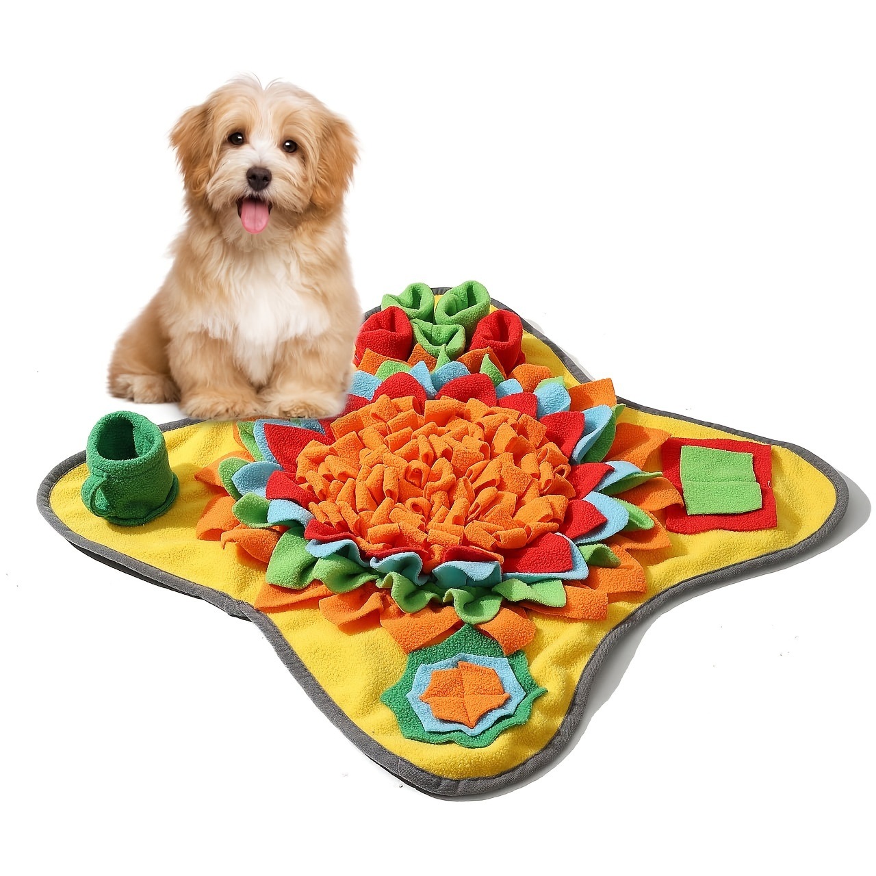Indestructible Dog Chew Toy - เสื่อช่วยหายใจสําหรับสัตว์เลี้ยงที่ดีสําหรับสุนัข ปริศนาการให้อาหารแบบโต้ตอบสําหรับความเบื่อ ช่วยให้ทักษะการหาอาหารตามธรรมชาติ