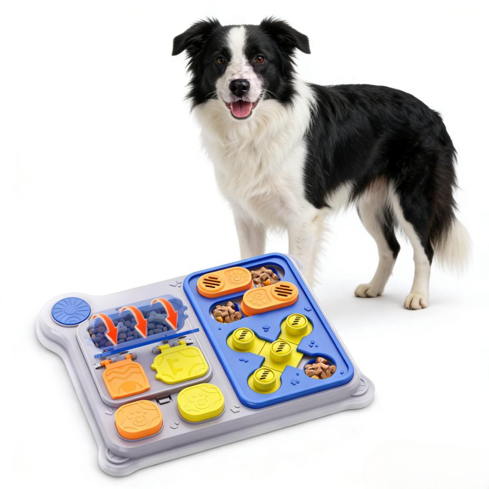 Dog Puzzle Feeder Toy - ของเล่นพัฒนาสมองสุนัขและเครื่องให้อาหารสัตว์เลี้ยง - ของเล่นจ่ายขนมสำหรับฝึกไอคิว สินค้ามาใหม่ เหมาะสำหรับสุนัขพันธุ์เล็ก/กลาง
