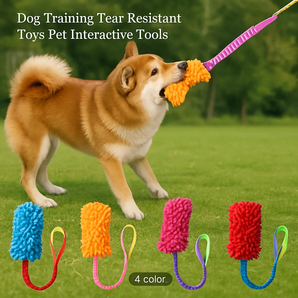 Dog Rope Toy Aggressive Chewers - ของเล่นสุนัขทนทานสำหรับสุนัขที่ชอบกัดแทะ - ของเล่นเชือกดึงผ้ากำมะหยี่นุ่มพร้อมด้ามจับแข็งแรง ของเล่นทำความสะอาดฟันแบบมีปฏิสัมพันธ์