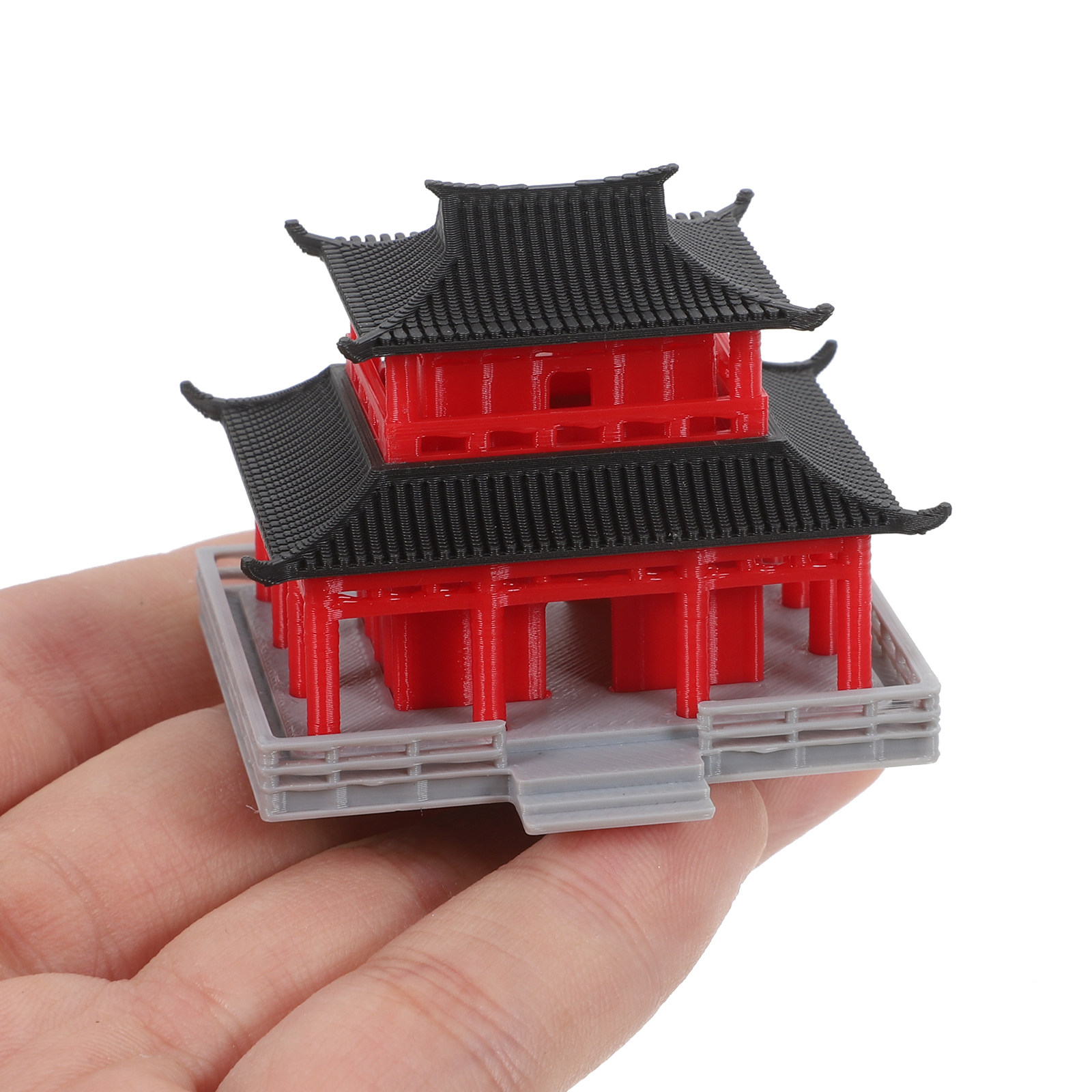 ศาลาจีนโบราณสีดำแดง ของตกแต่งต - Aquarium บทวิจารณ์และราคา