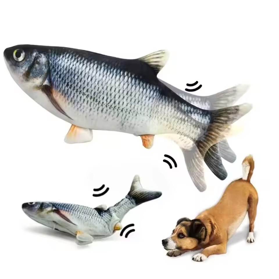 ของเล่นแมว ของเล่นสุนัข รูปปลา - Electric Floppy Fish Dog Toy บทวิจารณ์และราคา